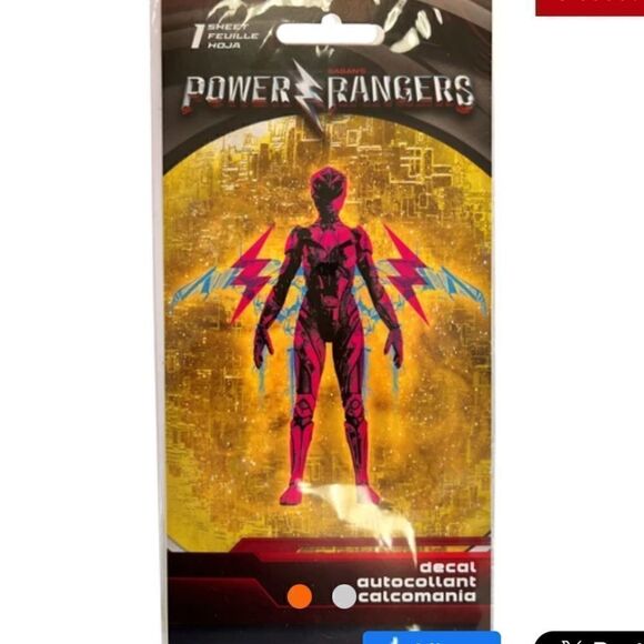 NEW 30 pc Power Ranger Helmet Decal Sticker Red Ranger Movie Car Laptop Adhesive - Picture 2 of 3